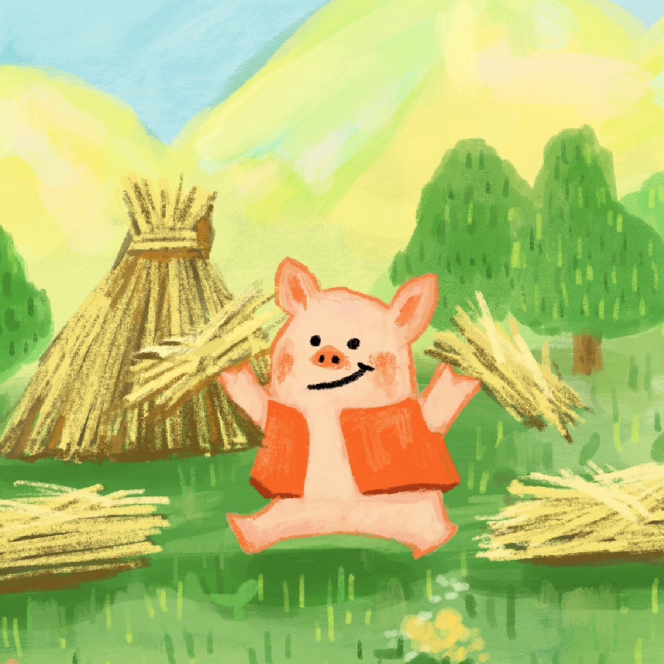 3びきのこぶた Sayakamori Illustration 3びきのこぶた Sayakamori Illustration