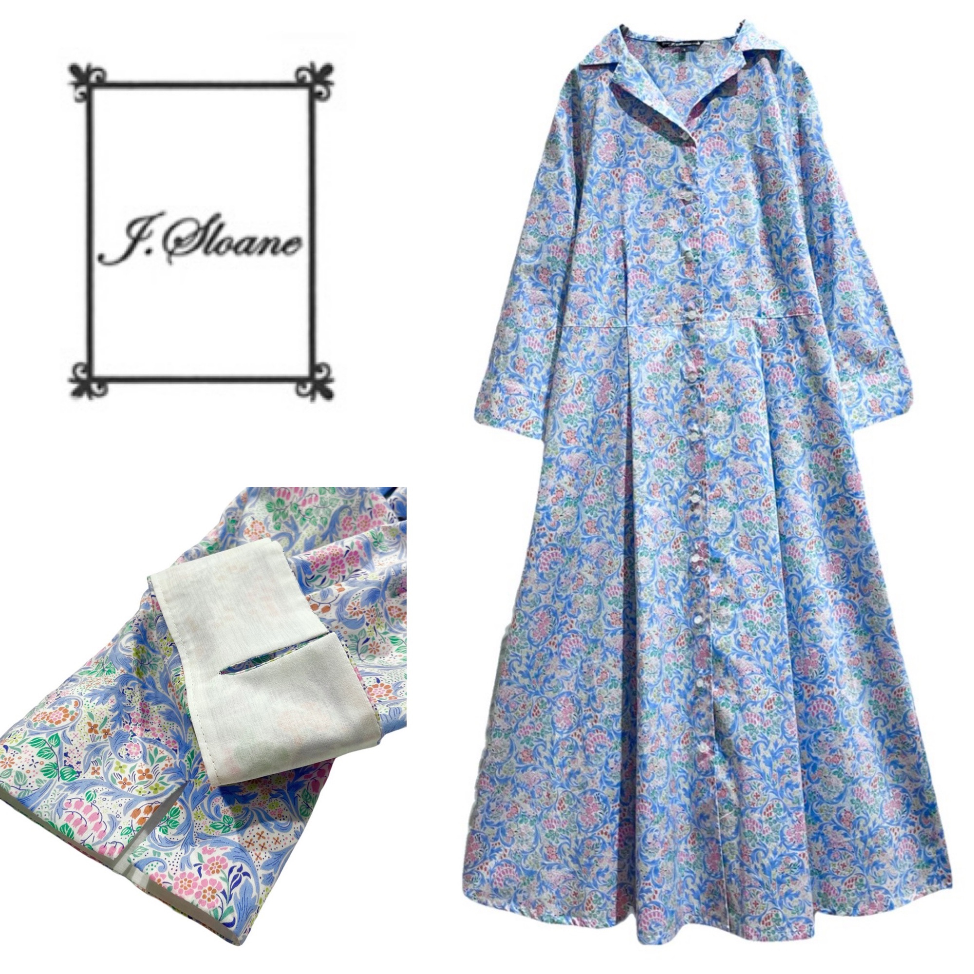 ウェルベック　リバティー柄ワンピース　日本製 ウェルベック レディースジェイスローアンリバティプリントワンピース