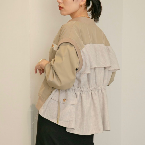 新入荷|Eimee Law(エイミーロウ)|バックフリルミリタリーベスト 