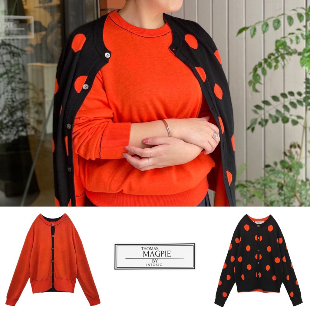 New Arrival | THOMAS MAGPIE リバーシブルドットカーディガンとクルー