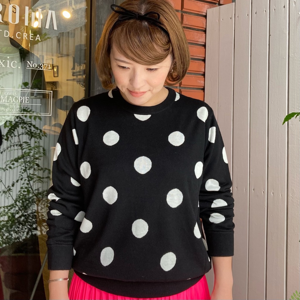 New Arrival | THOMAS MAGPIE リバーシブルドットカーディガンとクルー