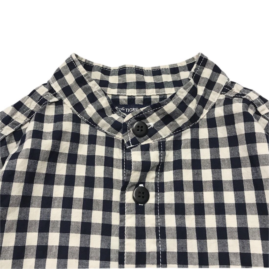 TIGRE BROCANTE インディゴ ギンガム チェック シャツ Lゆったり New Arrival | TIGRE BROCANTE インディゴギンガムチェックバンド