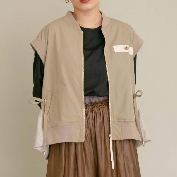 新入荷|Eimee Law(エイミーロウ)|バックフリルミリタリーベスト 
