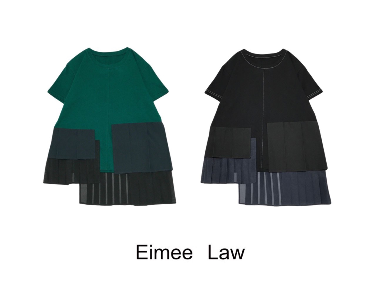 New Arrivals｜Eimee Law｜エイミーロウ｜プリーツレイヤードTシャツ 